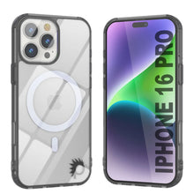 Load image into Gallery viewer, Punkcase iPhone 16 Pro Magnetic Wireless Charging Case [ClearMag Series][Black]
