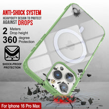Load image into Gallery viewer, Punkcase iPhone 16 Pro Max Magnetic Wireless Charging Case [ClearMag Series][Green]
