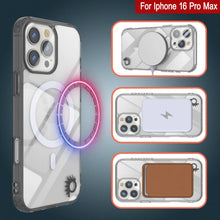 Load image into Gallery viewer, Punkcase iPhone 16 Pro Max Magnetic Wireless Charging Case [ClearMag Series][Black]
