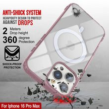Load image into Gallery viewer, Punkcase iPhone 16 Pro Max Magnetic Wireless Charging Case [ClearMag Series][Rose]
