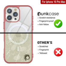 Load image into Gallery viewer, Punkcase iPhone 16 Pro Max Magnetic Wireless Charging Case [ClearMag Series][Red]

