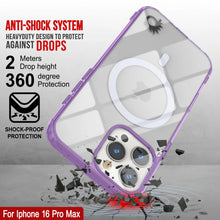 Load image into Gallery viewer, Punkcase iPhone 16 Pro Max Magnetic Wireless Charging Case [ClearMag Series][Purple]
