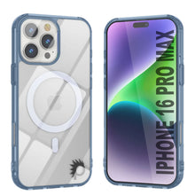 Load image into Gallery viewer, Punkcase iPhone 16 Pro Max Magnetic Wireless Charging Case [ClearMag Series][Navy]

