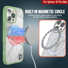 Load image into Gallery viewer, Punkcase iPhone 16 Pro Max Magnetic Wireless Charging Case [ClearMag Series][Green]

