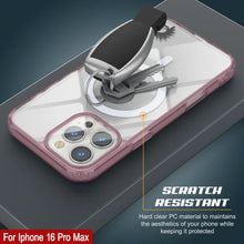 Load image into Gallery viewer, Punkcase iPhone 16 Pro Max Magnetic Wireless Charging Case [ClearMag Series][Rose]
