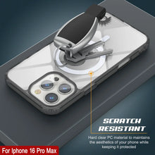 Load image into Gallery viewer, Punkcase iPhone 16 Pro Max Magnetic Wireless Charging Case [ClearMag Series][Black]
