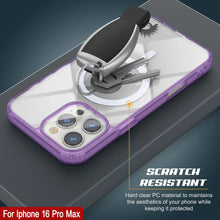 Load image into Gallery viewer, Punkcase iPhone 16 Pro Max Magnetic Wireless Charging Case [ClearMag Series][Purple]
