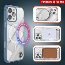 Load image into Gallery viewer, Punkcase iPhone 16 Pro Max Magnetic Wireless Charging Case [ClearMag Series][Navy]
