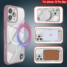 Load image into Gallery viewer, Punkcase iPhone 16 Pro Max Magnetic Wireless Charging Case [ClearMag Series][Rose]
