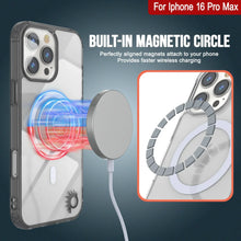 Load image into Gallery viewer, Punkcase iPhone 16 Pro Max Magnetic Wireless Charging Case [ClearMag Series][Black]
