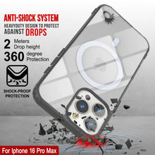 Load image into Gallery viewer, Punkcase iPhone 16 Pro Max Magnetic Wireless Charging Case [ClearMag Series][Black]
