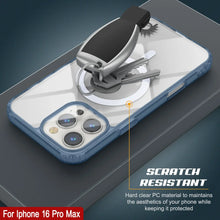 Load image into Gallery viewer, Punkcase iPhone 16 Pro Max Magnetic Wireless Charging Case [ClearMag Series][Navy]
