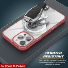 Load image into Gallery viewer, Punkcase iPhone 16 Pro Max Magnetic Wireless Charging Case [ClearMag Series][Red]
