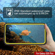 Load image into Gallery viewer, Galaxy S25 Plus Waterproof Case [Kickstud 2.0 Series] Protective IP68 Cover W/Screen Protector &amp; Kickstand [Yellow]
