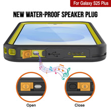 Load image into Gallery viewer, Galaxy S25 Plus Waterproof Case [Kickstud 2.0 Series] Protective IP68 Cover W/Screen Protector &amp; Kickstand [Yellow]
