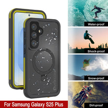 Load image into Gallery viewer, Galaxy S25 Plus Waterproof Case [Kickstud 2.0 Series] Protective IP68 Cover W/Screen Protector &amp; Kickstand [Yellow]
