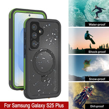 Load image into Gallery viewer, Galaxy S25 Plus Waterproof Case [Kickstud 2.0 Series] Protective IP68 Cover W/Screen Protector &amp; Kickstand [Green]
