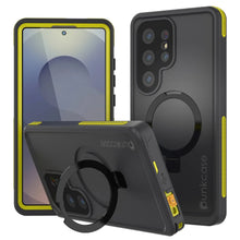 Load image into Gallery viewer, Galaxy S25 Ultra Waterproof Case [Kickstud 2.0 Series] Protective IP68 Cover W/Screen Protector &amp; Kickstand [Yellow]
