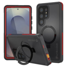 Load image into Gallery viewer, Galaxy S25 Ultra Waterproof Case [Kickstud 2.0 Series] Protective IP68 Cover W/Screen Protector &amp; Kickstand [Red]

