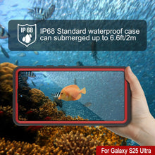 Load image into Gallery viewer, Galaxy S25 Ultra Waterproof Case [Kickstud 2.0 Series] Protective IP68 Cover W/Screen Protector &amp; Kickstand [Red]
