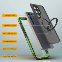 Load image into Gallery viewer, Galaxy S25 Ultra Waterproof Case [Kickstud 2.0 Series] Protective IP68 Cover W/Screen Protector &amp; Kickstand [Green]
