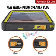 Load image into Gallery viewer, Galaxy S25 Ultra Waterproof Case [Kickstud 2.0 Series] Protective IP68 Cover W/Screen Protector &amp; Kickstand [Yellow]
