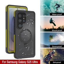 Load image into Gallery viewer, Galaxy S25 Ultra Waterproof Case [Kickstud 2.0 Series] Protective IP68 Cover W/Screen Protector &amp; Kickstand [Yellow]
