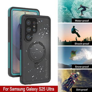 Galaxy S25 Ultra Waterproof Case [Kickstud 2.0 Series] Protective IP68 Cover W/Screen Protector & Kickstand [Teal]