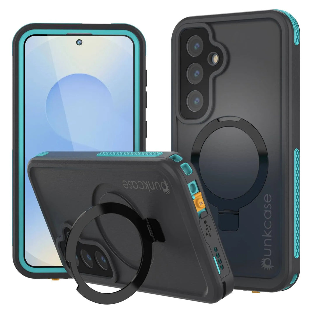 Galaxy S25 Waterproof Case [Kickstud 2.0 Series] Protective IP68 Cover W/Screen Protector & Kickstand [Teal]