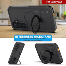Load image into Gallery viewer, Galaxy S25 Waterproof Case [Kickstud 2.0 Series] Protective IP68 Cover W/Screen Protector &amp; Kickstand [Black]
