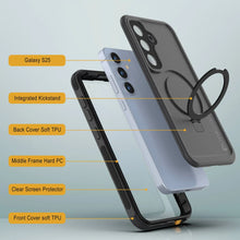 Load image into Gallery viewer, Galaxy S25 Waterproof Case [Kickstud 2.0 Series] Protective IP68 Cover W/Screen Protector &amp; Kickstand [Black]
