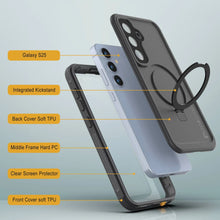 Load image into Gallery viewer, Galaxy S25 Waterproof Case [Kickstud 2.0 Series] Protective IP68 Cover W/Screen Protector &amp; Kickstand [Grey]
