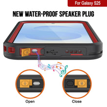 Load image into Gallery viewer, Galaxy S25 Waterproof Case [Kickstud 2.0 Series] Protective IP68 Cover W/Screen Protector &amp; Kickstand [Red]
