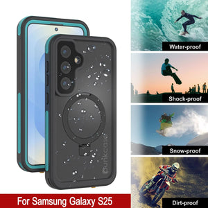 Galaxy S25 Waterproof Case [Kickstud 2.0 Series] Protective IP68 Cover W/Screen Protector & Kickstand [Teal]
