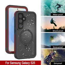 Load image into Gallery viewer, Galaxy S25 Waterproof Case [Kickstud 2.0 Series] Protective IP68 Cover W/Screen Protector &amp; Kickstand [Red]
