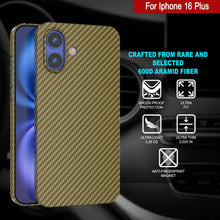 Load image into Gallery viewer, Punkcase iPhone 16 Plus Carbon Fiber Case [AramidShield Series] Ultra Slim &amp; Light Kevlar [Rose]

