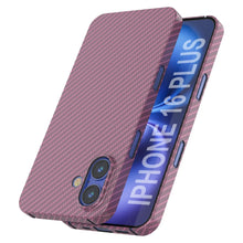 Load image into Gallery viewer, Punkcase iPhone 16 Plus Carbon Fiber Case [AramidShield Series] Ultra Slim &amp; Light Kevlar [Pink]
