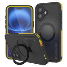 Load image into Gallery viewer, iPhone 16 Plus Waterproof Case [Kickstud 2.0 Series] Protective IP68 Cover W/Screen Protector &amp; Kickstand (Yellow)
