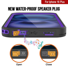 Load image into Gallery viewer, iPhone 16 Plus Waterproof Case [Kickstud 2.0 Series] Protective IP68 Cover W/Screen Protector &amp; Kickstand [Purple]
