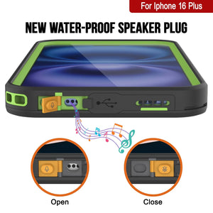 iPhone 16 Plus Waterproof Case [Kickstud 2.0 Series] Protective IP68 Cover W/Screen Protector & Kickstand [Green]