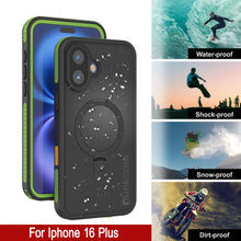 Load image into Gallery viewer, iPhone 16 Plus Waterproof Case [Kickstud 2.0 Series] Protective IP68 Cover W/Screen Protector &amp; Kickstand [Green]
