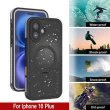 Load image into Gallery viewer, iPhone 16 Plus Waterproof Case [Kickstud 2.0 Series] Protective IP68 Cover W/Screen Protector &amp; Kickstand [White]
