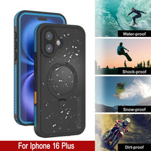 Load image into Gallery viewer, iPhone 16 Plus Waterproof Case [Kickstud 2.0 Series] Protective IP68 Cover W/Screen Protector &amp; Kickstand [Blue]
