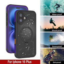 Load image into Gallery viewer, iPhone 16 Plus Waterproof Case [Kickstud 2.0 Series] Protective IP68 Cover W/Screen Protector &amp; Kickstand [Purple]
