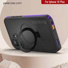Load image into Gallery viewer, iPhone 16 Plus Waterproof Case [Kickstud 2.0 Series] Protective IP68 Cover W/Screen Protector &amp; Kickstand [Purple]

