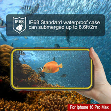 Load image into Gallery viewer, iPhone 16 Pro Max Waterproof Case [Kickstud 2.0 Series] Protective IP68 Cover W/Screen Protector &amp; Kickstand (Yellow)
