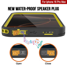 Load image into Gallery viewer, iPhone 16 Pro Max Waterproof Case [Kickstud 2.0 Series] Protective IP68 Cover W/Screen Protector &amp; Kickstand (Yellow)
