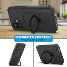 Load image into Gallery viewer, iPhone 16 Waterproof Case [Kickstud 2.0 Series] Protective IP68 Cover W/Screen Protector &amp; Kickstand [Grey]
