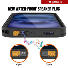 Load image into Gallery viewer, iPhone 16 Waterproof Case [Kickstud 2.0 Series] Protective IP68 Cover W/Screen Protector &amp; Kickstand [Black]
