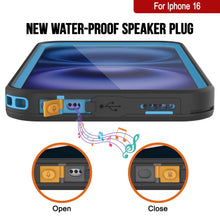 Load image into Gallery viewer, iPhone 16 Waterproof Case [Kickstud 2.0 Series] Protective IP68 Cover W/Screen Protector &amp; Kickstand [Blue]
